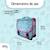 Cartable à colorier et réversible 1 compartiment  Kawai - 35 cm Bleu 3 - vertbaudet enfant 