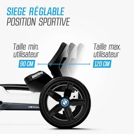 Kart à pédales pour enfants, 2+ ans, reppy bmw White/blue 2 - vertbaudet enfant 