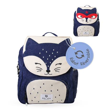 Garçon-Sac à dos de maternelle réversible Foxy