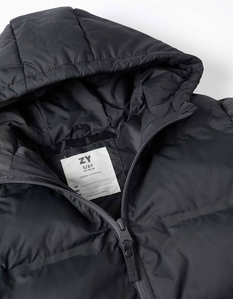 Doudoune thermique avec capuche et poches Bleu+Gris foncé 7 - vertbaudet enfant 