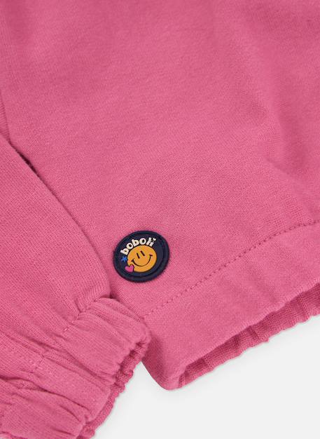Sweat-shirt fille en molleton à capuche imprimée Pink 4 - vertbaudet enfant 