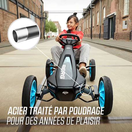 Kart à pédales pour enfants, 5+ ans, rally apx bleu Blue 3 - vertbaudet enfant 