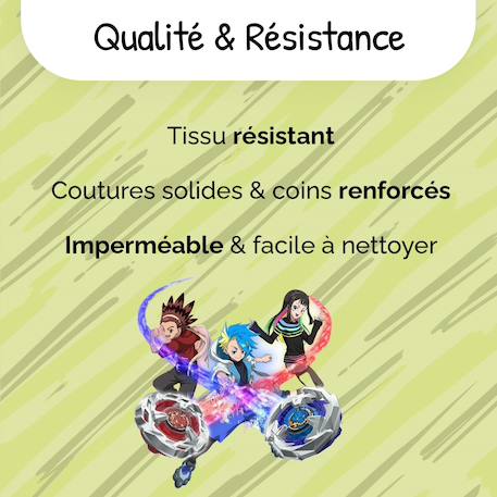 Sac à dos scolaire à roulettes 2 compartiments Beyblade X- 38 cm Noir 6 - vertbaudet enfant 