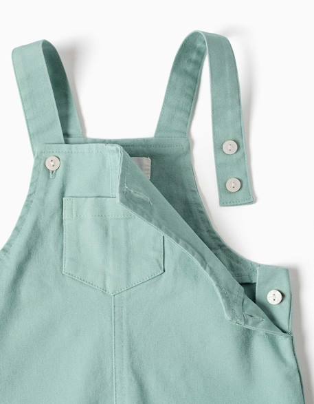 Ensemble body et salopette en coton Vert clair 4 - vertbaudet enfant 