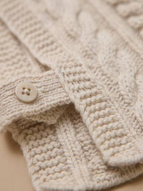 Plastron col roulé torsadé enfant Ecru 2 - vertbaudet enfant 