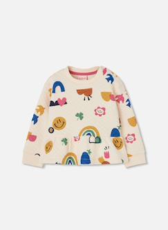 -Sweat-shirt en maille fille imprimé
