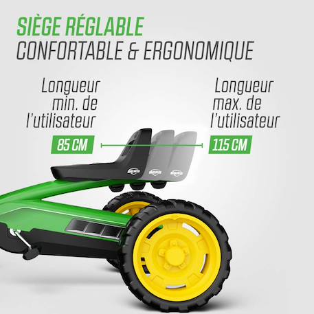 Kart à pédales pour enfants, 2+ ans, buzzy john deere Green 3 - vertbaudet enfant 