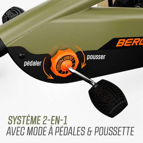 Kart à pédales pour enfants, 2+ ans, buzzy retro 2-in-1 vert Green 2 - vertbaudet enfant 