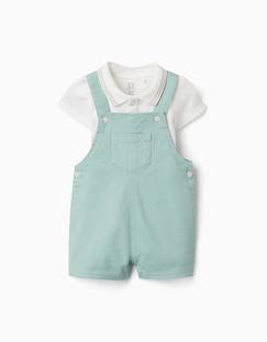 -Ensemble body et salopette en coton