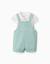 Ensemble body et salopette en coton Vert clair 1 - vertbaudet enfant 
