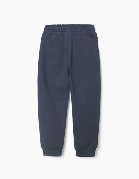 Pantalon de jogging ajusté en molleton avec poches et imprimé zy Bleu foncé+Gris clair+Vert foncé 2 - vertbaudet enfant 
