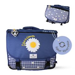 -Cartable réversible 2 compartiments Daisy- 38 cm