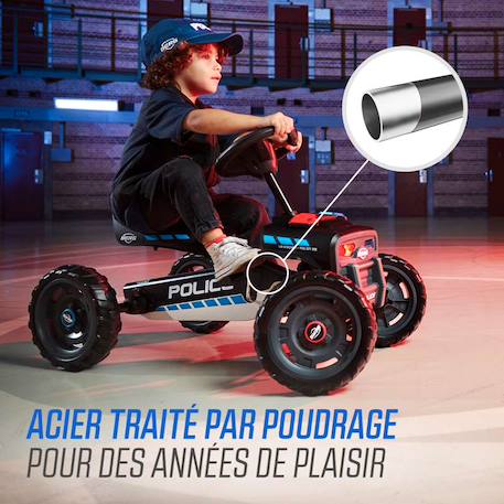 Kart à pédales pour enfants, 2+ ans, buzzy police Black 5 - vertbaudet enfant 