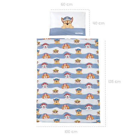 Parure de lit bébé et enfant en coton 2 pièces Pat Patrouille Bleu - pat'patrouille 6 - vertbaudet enfant 