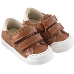 Chaussures-Chaussures fille 23-38-Baskets, tennis-Baskets cuir enfant happy