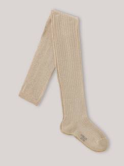 Collants métallisés à côtes fille  - vertbaudet enfant