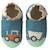 Chaussons bébé cuir souple spencer le tracteur Bleu 1 - vertbaudet enfant 