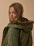 Parka courte doublée léopard - collection junior Vert olive 3 - vertbaudet enfant 