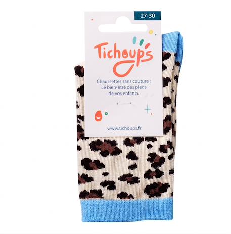 Chaussettes sans couture léopard Beige 3 - vertbaudet enfant 