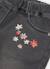 Pantalon denim fille brodé de fleurs Noir 4 - vertbaudet enfant 