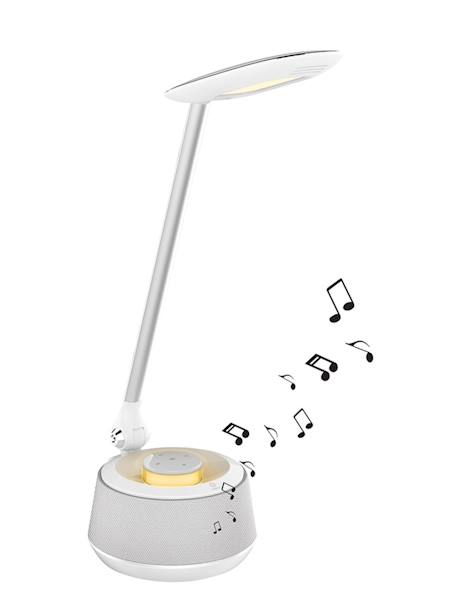 Lampe de bureau avec lumières led et enceinte bluetooth Blanc 1 - vertbaudet enfant 