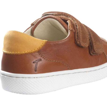 Baskets cuir enfant happy Marron 2 - vertbaudet enfant 