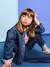 Veste denim fille col velours bleu moyen 2 - vertbaudet enfant 