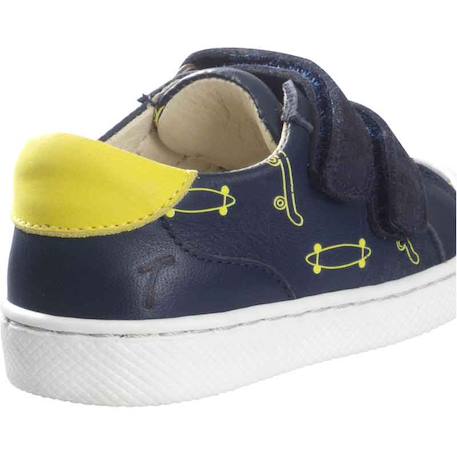 Baskets cuir enfant happy Bleu marine 2 - vertbaudet enfant 