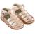 Sandales cuir bébé rocket Rose métallique 1 - vertbaudet enfant 
