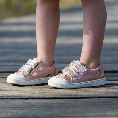 Baskets cuir enfant happy Rose 3 - vertbaudet enfant 