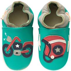 Chaussures-Chaussures fille 23-38-Chaussons-Chaussons bébé cuir souple malo la moto