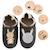Chaussons bébé cuir souple à emotions Vert 1 - vertbaudet enfant 