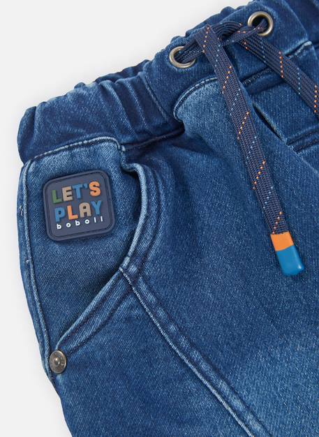 Pantalon garçon denim avec cordon Bleu 4 - vertbaudet enfant 