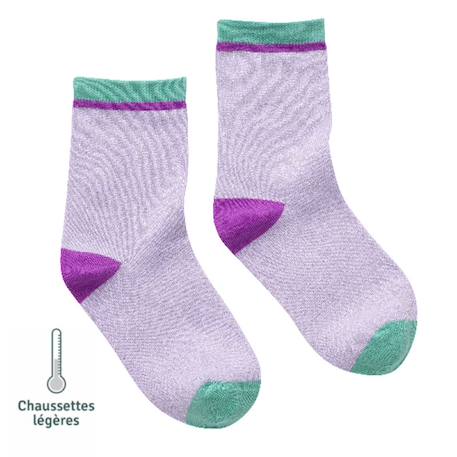 Fille-Sous-vêtement-Chaussettes sans couture unies paillettes