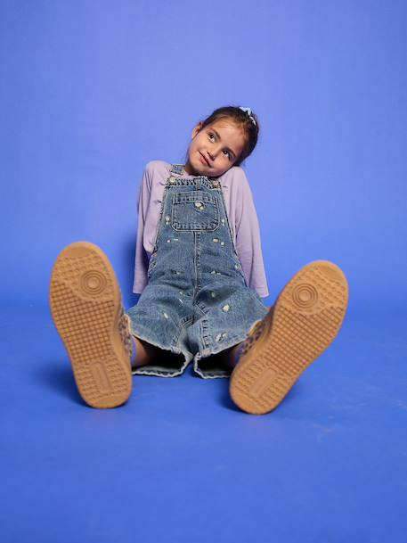 Salopette fille bleu jean 11 - vertbaudet enfant 