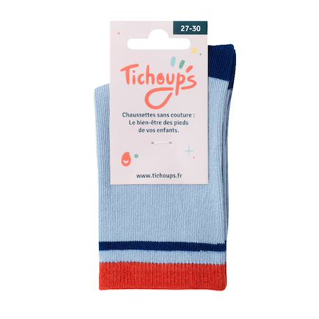 Chaussettes sans couture unies Bleu 3 - vertbaudet enfant 
