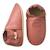 Chaussons bébé cuir souple uni Rose 2 - vertbaudet enfant 