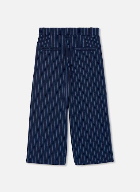 Pantalon fille à rayures en maille Bleu 3 - vertbaudet enfant 