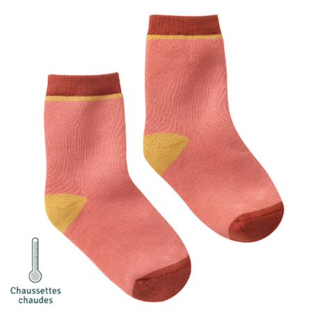 Chaussettes sans couture unies Rose 1 - vertbaudet enfant 