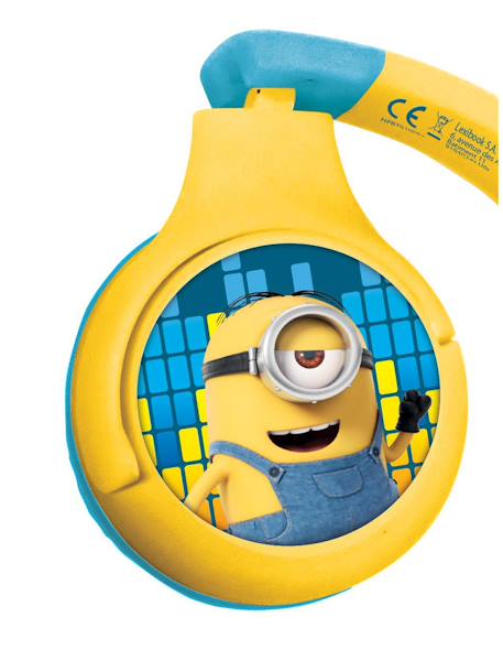 Casque 2 en 1 les minions bluetooth et filaire avec limitation de son Jaune 4 - vertbaudet enfant 