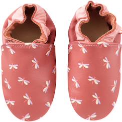 Chaussures-Chaussures fille 23-38-Chaussons-Chaussons cuir bébé anna les libellules