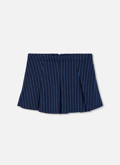 Jupe fille en maille rayée Bleu 1 - vertbaudet enfant 