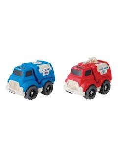 Jouet-Petites voitures - pack de police et camion de pompier