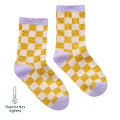 Chaussettes sans couture damier  - vertbaudet enfant