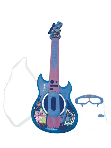 Guitare électronique lumineuse avec lunettes et micro stitch Bleu 1 - vertbaudet enfant 
