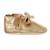 Chaussons bébé cuir souple uni nœuds Doré 2 - vertbaudet enfant 