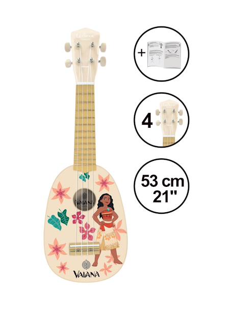 Ukulele vaina en bois avec cordes en nylon - 53 cm Beige 2 - vertbaudet enfant 