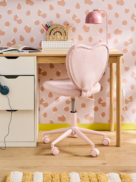 Chaise à roulette enfant cœur rose 1 - vertbaudet enfant 