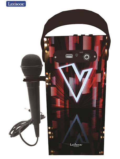 Enceinte bluetooth portable avec micro et effets lumineux the voice Noir 2 - vertbaudet enfant 