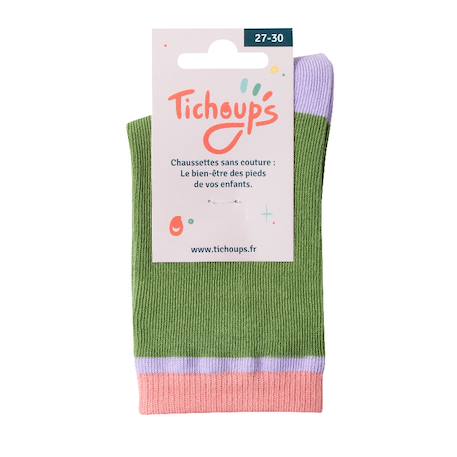 Chaussettes sans couture unies Vert 3 - vertbaudet enfant 
